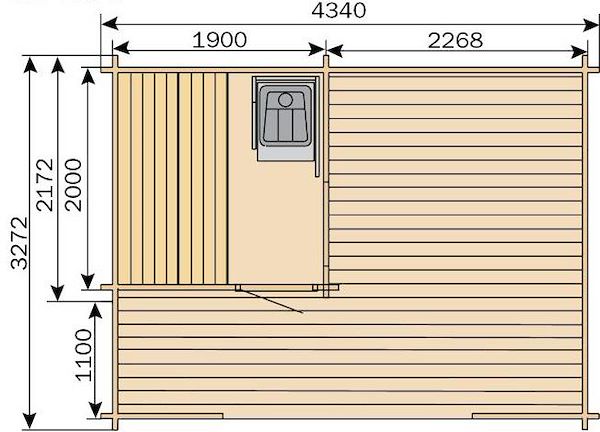 Outdoor sauna mod. Saimaa