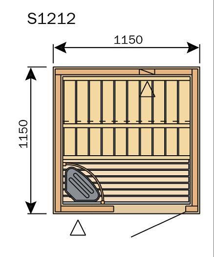 Set-up of a small sauna mod. Variant in a beauty shop