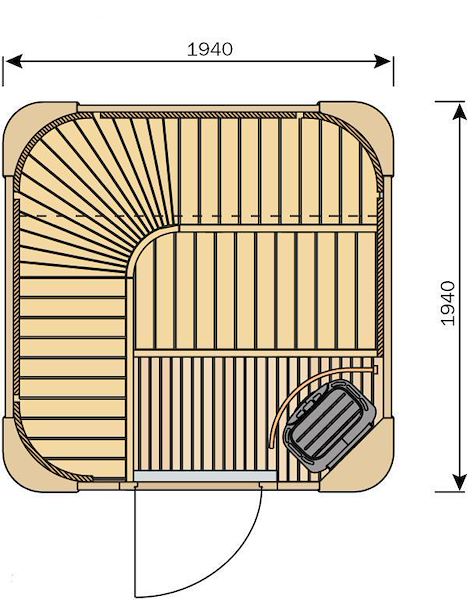 Set-up Elegant sauna
