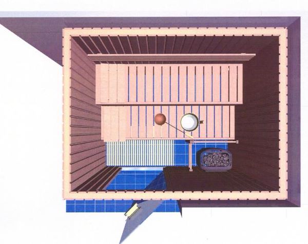 Set-up of Variant sauna in office's direction in a company
