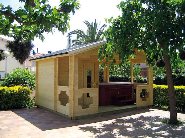 Installazione sauna outdoor mod. Saimaa