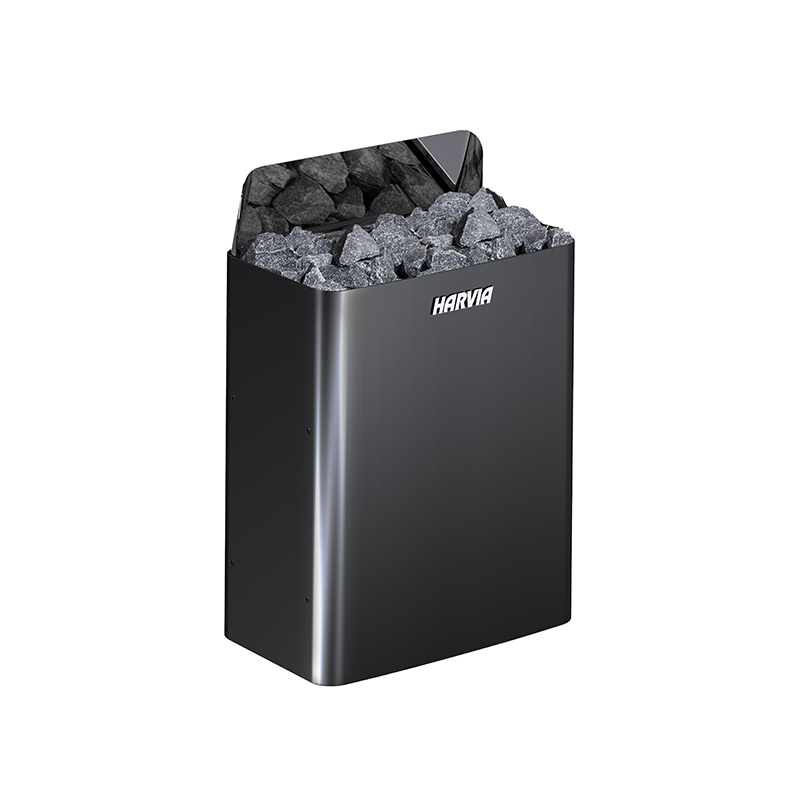Stufa elettrica per sauna The Wall SW45E 4,5 kW in acciaio nero