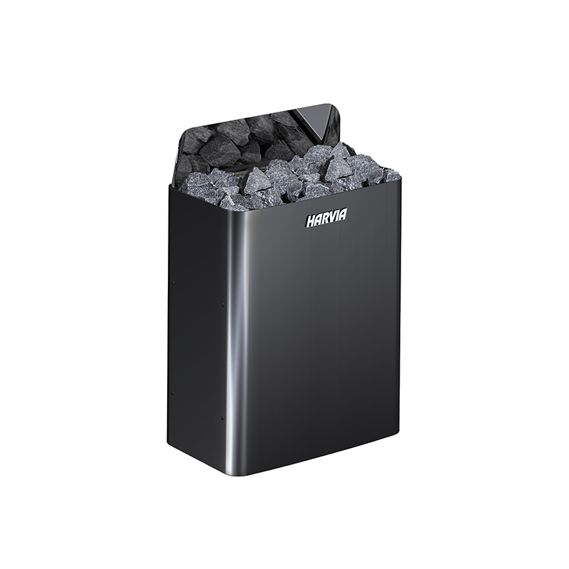 Stufa elettrica per sauna The Wall SW60E 6,0 kW in acciaio nero