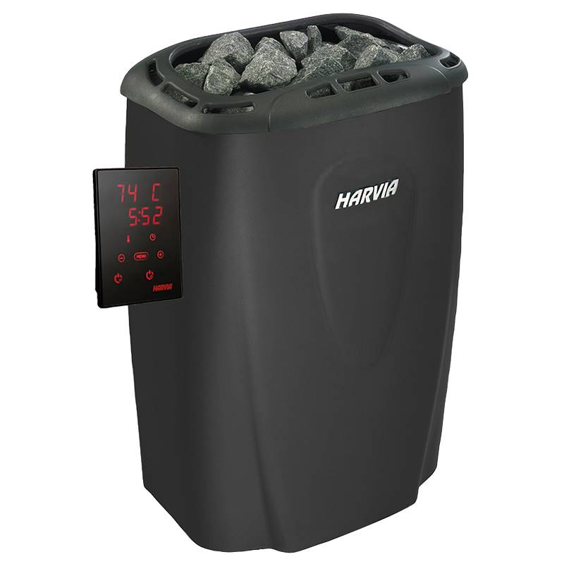 Stufa elettrica per sauna Moderna V60XE nera