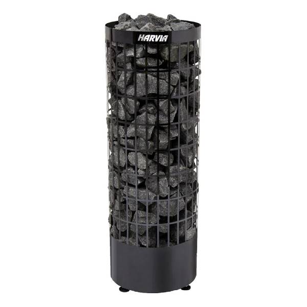 Stufa elettrica per sauna Cilindro PC90E in acciaio nero