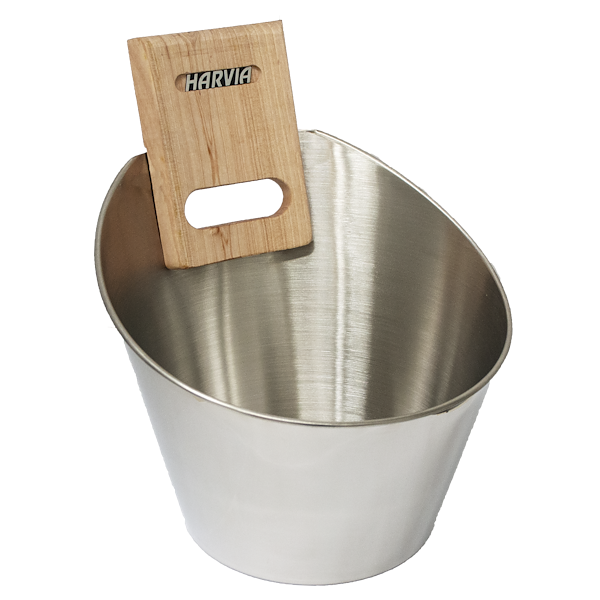 Set accessori sauna in acciaio inox lucido