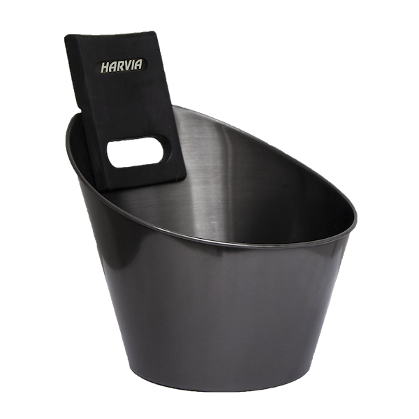 Set accessori sauna in acciaio nero (brunito)