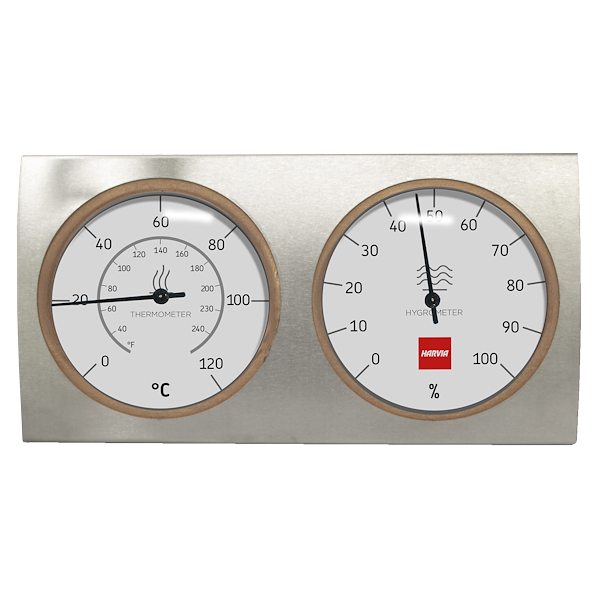 Set accessori sauna in acciaio inox lucido