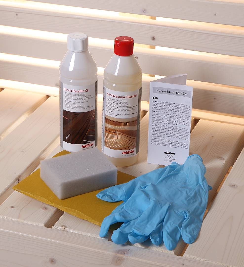 Care and cleaning sauna