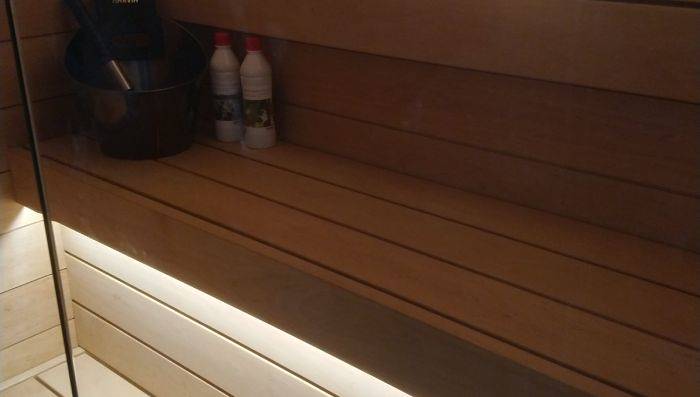 Bespoke mini sauna for domestic bathroom in Mantua