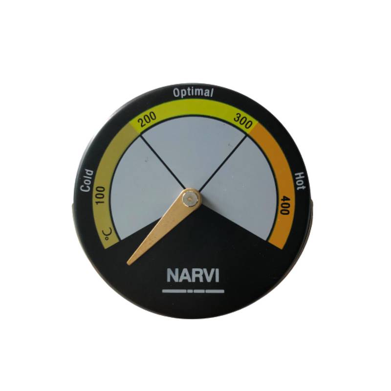 Smoke flue thermometer