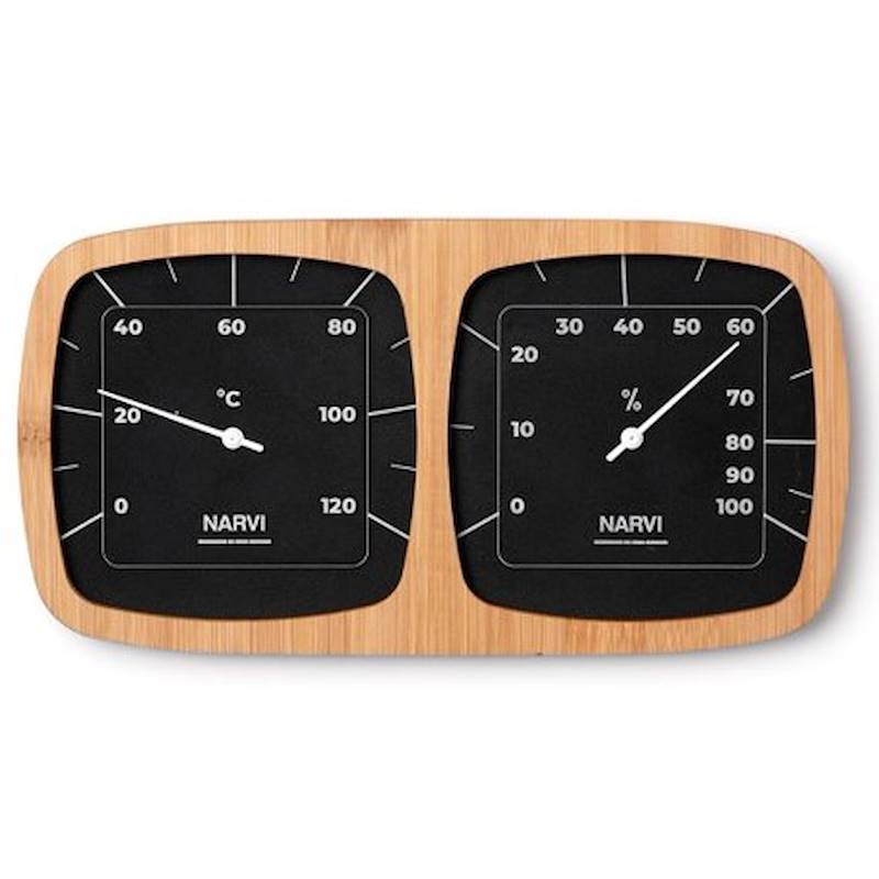 Black thermo-/hygrometer Lux