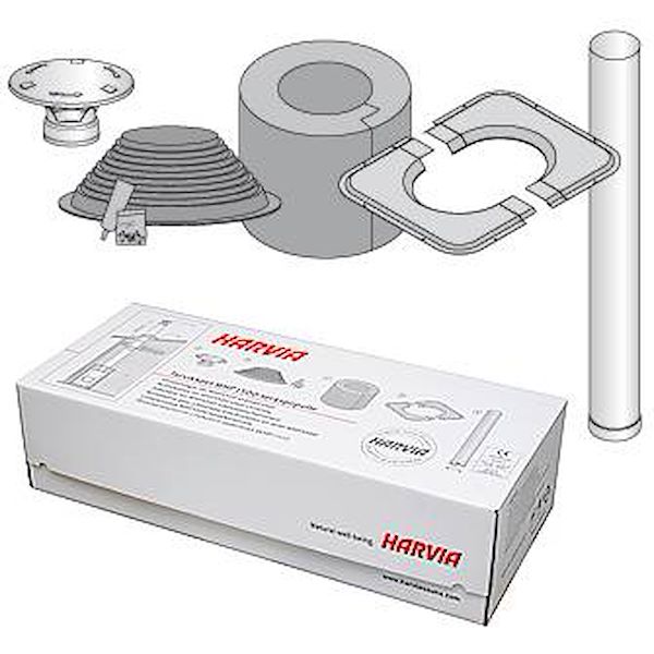 HARVIA SMOKE OUTLET COMPLETE KIT (BLACK)