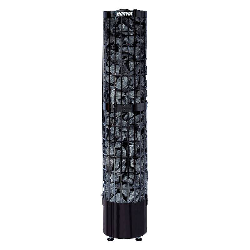 Stufa elettrica per sauna Cilindro PC66E 6,6 kW in acciaio nero