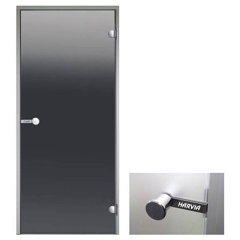 Glass door for steam room