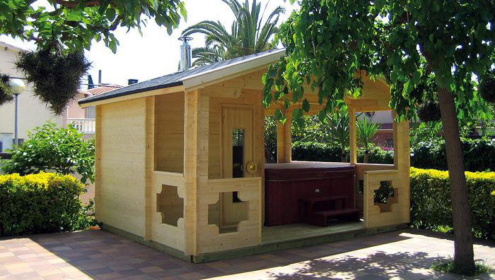 Installazione sauna outdoor mod. Saimaa, Realizzazioni: le nostre migliori success stories di installazione saune ed accessori, Taormina - Messina
