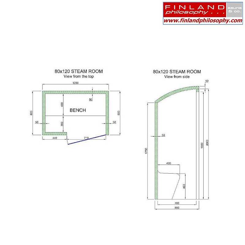 Kit bagno turco 120 X 80