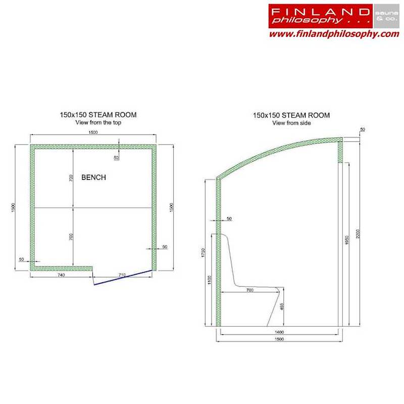 Kit bagno turco 150 X 150