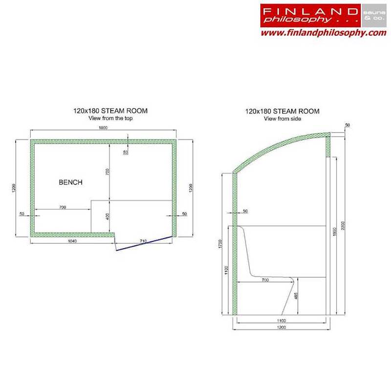 Kit bagno turco 180 X 120