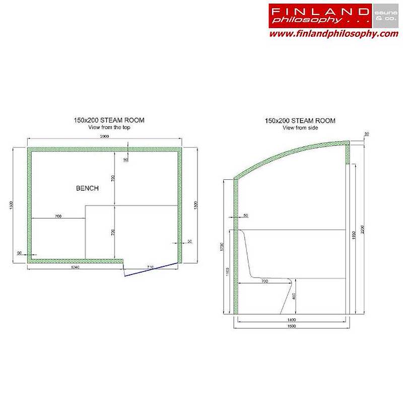 Kit bagno turco 200 X 150