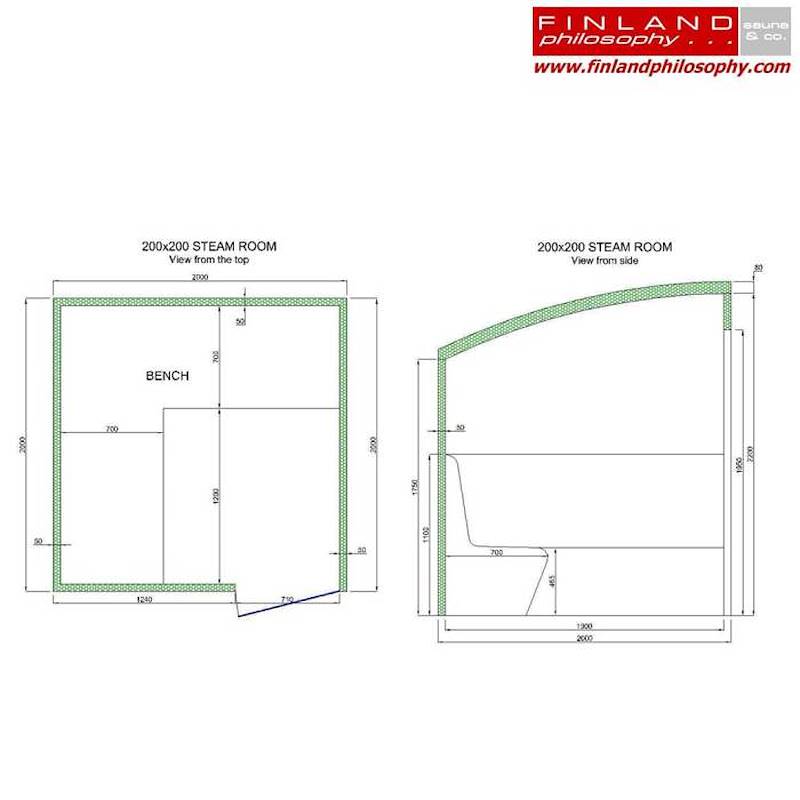 Kit bagno turco 200 X 200