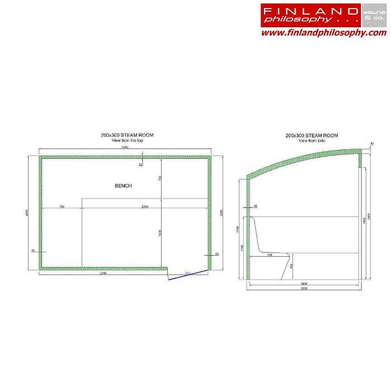 Kit bagno turco 300 X 200