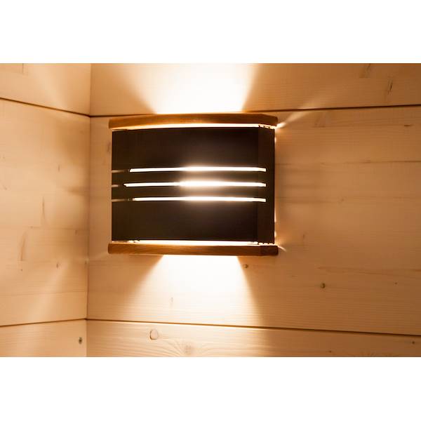 Illuminazione sauna deluxe a parete nera