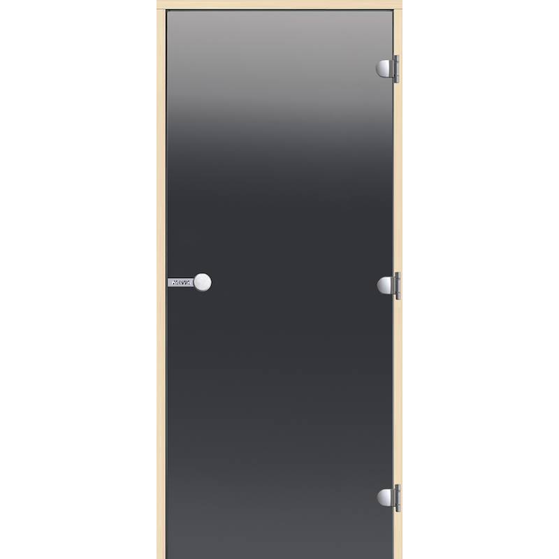 Porta in vetro 9*21 grigio/pino