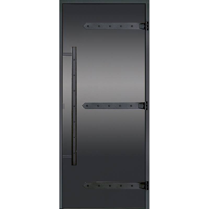 Porta/telaio in alluminio Legend 9*21 grigio/nero