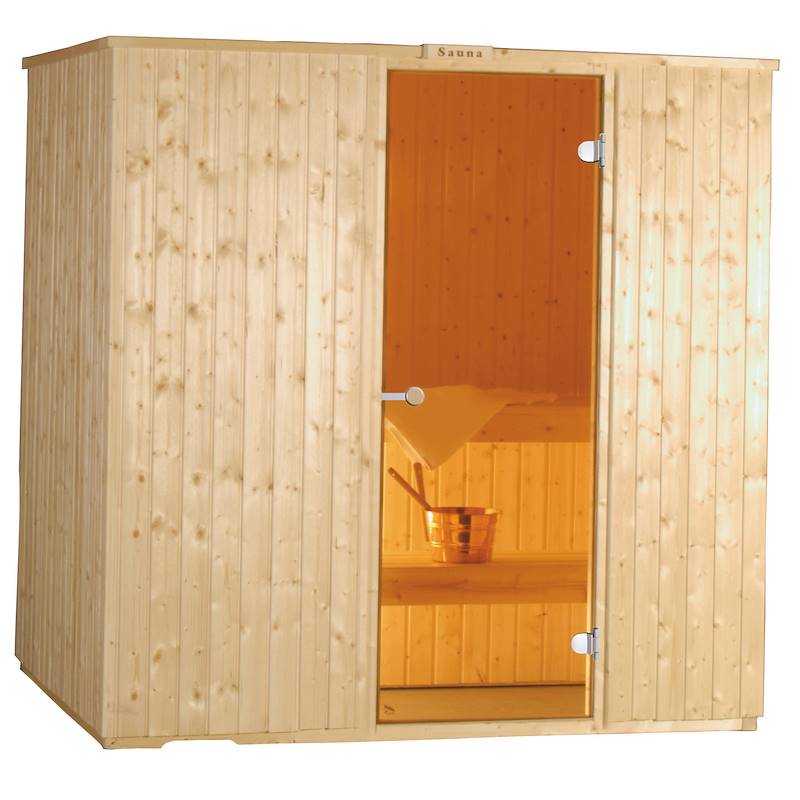 Sauna Variant Pino Rettangolare con panche laterali