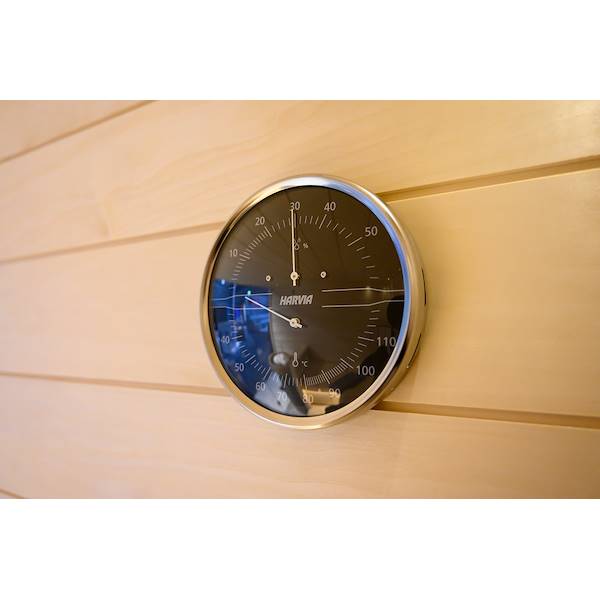 Thermo-Hygrometer round 160 mm (stainles