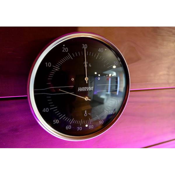 Thermo-Hygrometer round 160 mm (stainles