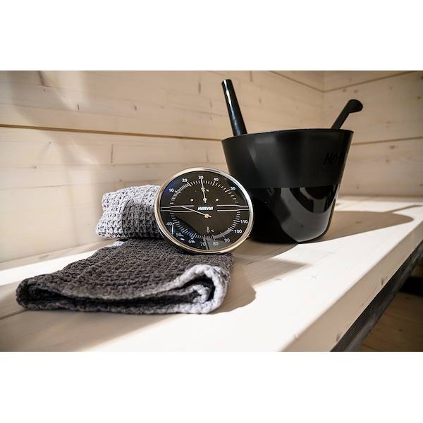 Thermo-Hygrometer round 160 mm (stainles