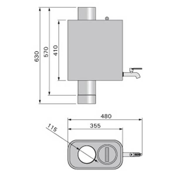 HARVIA 22 L. WATER HEATER PIPE MODEL